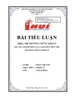 ẢNH HƯỞNG của lạm PHÁT đến THỊ TRƯỜNG CHỨNG KHOÁN