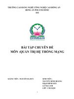 Quản Trị Hệ Thống Mạng