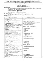 giáo án lớp 3 sách mới (hay) unit 14