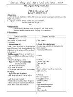 giáo án lớp 3 sách mới (hay) unit 12