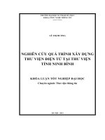 Nghiên cứu quá trình xây dựng Thư viện điện tử tại Thư viện tỉnh Ninh Bình