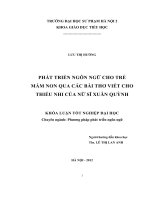 Rèn luyện kỹ năng sống cho trẻ thông qua môn học môi trường xung quanh