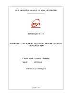 TÓM TẮT LUẬN VĂN NGHIÊN CỨU ỨNG DỤNG HỆ MẬT TRÊN CẤP SỐ NHÂN CYCLIC  TRONG HÀM BĂM