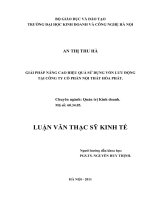 nâng cao hiệu quả sử dụng vốn lưu động tại công ty cổ phần nội thất hòa phát