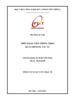 NHÌN MẠNG VIỄN THÔNG THEO QUAN ĐIỂM ĐA TÁC TỬ