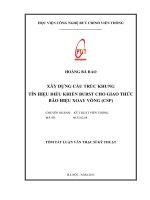 XÂY DỰNG CẤU TRÚC KHUNG  TÍN HIỆU ĐIỀU KHIỂN BURST CHO GIAO THỨC  BÁO HIỆU XOAY VÒNG (CSP)