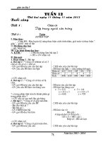 Giáo án lớp 3 (hay)   tuần 12