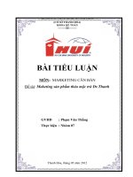 Maketing sản phẩm thảo mộc trà dr thanh