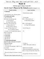 giáo án tiếng anh lớp 3 sách mới (hay)   unit 7