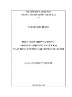 phát triển cho vay đối với doanh nghiệp nhỏ và vừa tại ngân hàng thương mại cổ phần mb