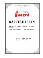 tiểu luận marketing căn bản chiêu thị 