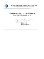 Tạo vật liệu tự lắp ghép phân tử công nghệ chế tạo màng sam