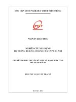 NGHIÊN CỨU XÂY DỰNG  HỆ THỐNG BILLING ONLINE CỦA VNPT HÀ NỘI