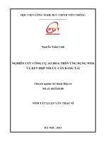 NGHIÊN CỨU CÔNG CỤ ẢO HÓA TRÊN ỨNG DỤNG WEB VÀ KẾT HỢP TỐI ƯU CÂN BẰNG TẢI