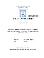 Báo Cáo Thực tậpHOÀN THIỆN KẾ TOÁN TIỀN LƯƠNG VÀ CÁC KHOẢNTRÍCH THEO TIỀN LƯƠNG TẠI CÔNG TY CỔ PHẦN ĐẦU TƯ XÂYDỰNG HÙNG CƯỜNG