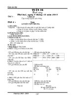 Giáo án lớp 3 (hay)   tuần 16