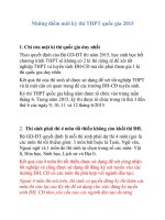 Những điểm mới kỳ thi THPT quốc gia 2015