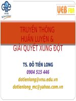 Bài giảng môn nghệ thuật lãnh đạo Truyền thông huấn luyện và giải quyết xung đột