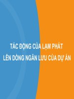 TÁC ĐỘNG CỦA LẠM PHÁT  LÊN DÒNG NGÂN LƯU CỦA DỰ ÁN