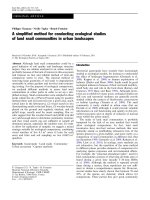 A simplified method for conducting ecological studies of land snail communities in urban landscapes