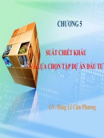SUẤT CHIẾT KHẤU VÀ LỰA CHỌN TẬP DỰ ÁN ĐẦU TƯ
