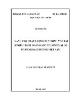 Nâng cao chất lượng huy động vốn tại sở giao dịch ngân hàng thương mại cổ phần ngoại thương Việt Nam