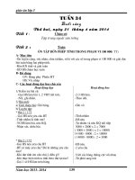 Giáo án lớp 3 (hay)   tuần 34