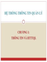 thông tin và hệ thống thông tin quản lý