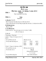 Giáo án lớp 3 (hay)   tuần 30