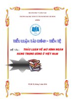 Thảo luận về mô hình ngân hàng trung ương ở Việt Nam