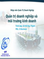 Tài liệu nhập môn quản trị doanh nghiệp