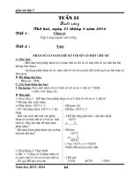 Giáo án lớp 3 (hay)   tuần 31