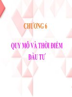 Quy mô và thời điểm đầu tư