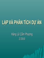 Các khái niệm trong lập và phân tích dự án