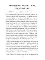 Tiểu luận môn Quản lý chuỗi cung ứng ĐO LƯỜNG HIỆU QUẢ HOẠT ĐỘNG CHUỖI CUNG ỨNG