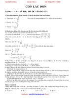 Trắc nghiệm con lắc đơn