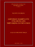 góp phần nghiên cứu ứng dụng lpg trên động cơ nén cháy