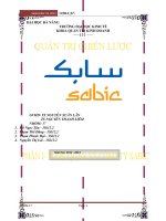 Quản Trị Chiến Lược  Công ty SABIC