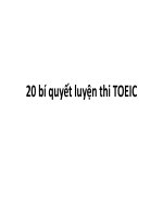 20 bi quyết luyện thi toeic