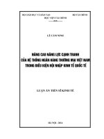 nâng cao năng lực cạnh tranh của hệ thống ngân hàng thương mại việt nam trong điều kiện hội nhập kinh tế quốc tế