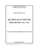 Hệ thống quan niệm thơ thời thơ mới (1932   1945)