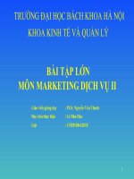 BÀI TẬP LỚN MÔN MARKETING DỊCH VỤ II NGHỆ THUẬT CHINH PHỤC KHÁC HÀNG