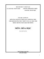 Tài liệu tập huấn dạy học và kiểm tra đánh giá theo định hướng phát triển năng lực học sinh môn Hóa học THPT 2014