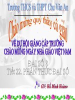 bải giảng phân thức đại số chi tiết