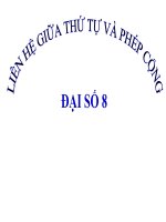 liên hệ giữa thứ tự và phép cộng