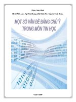 Một số vấn đề đáng chú ý trong môn tin học