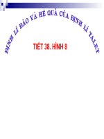 định lý đạo và hệ quả của định lý talet