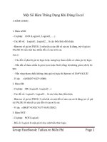 Một số hàm thông dụng khi dùng excel