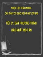 tiết 61 bất phương trình bậc nhất một ẩn