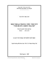 hội thoại trong tiểu thuyết nỗi buồn chiến tranh